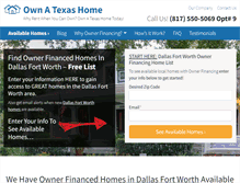 Tablet Screenshot of ownatexashome.com